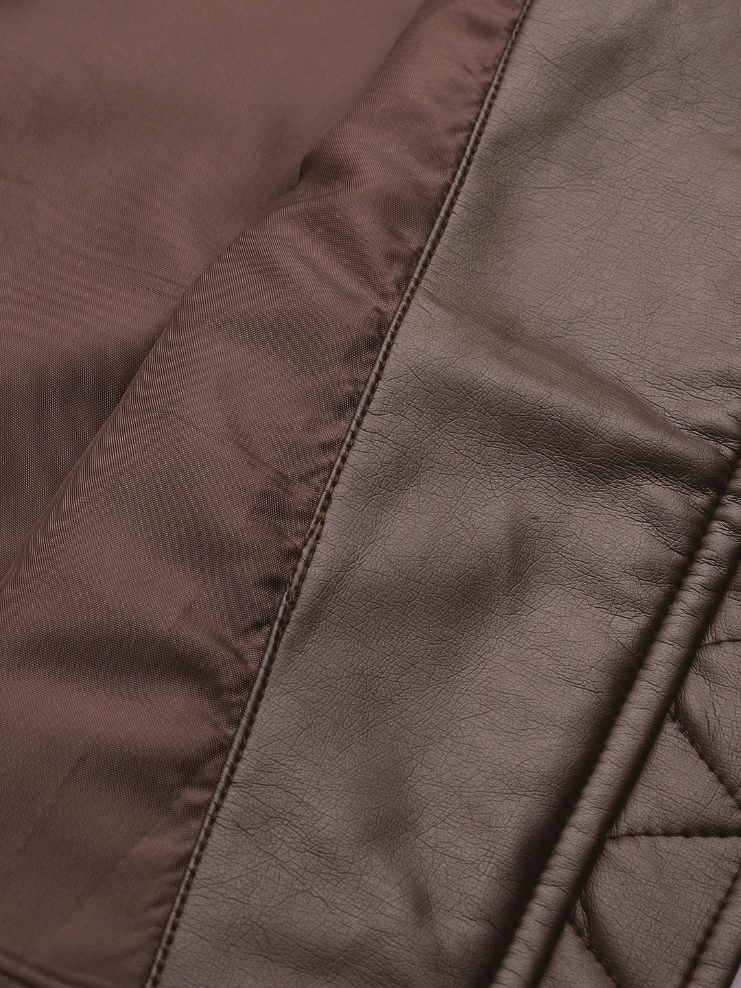 Women Coffee Brown Solid Biker Jacket | QAWACH
