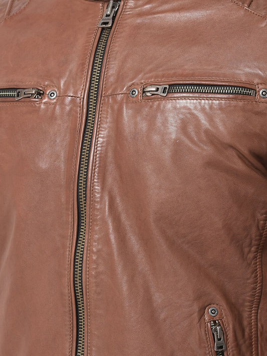 Men Genuine Leather Jacket | QAWACH