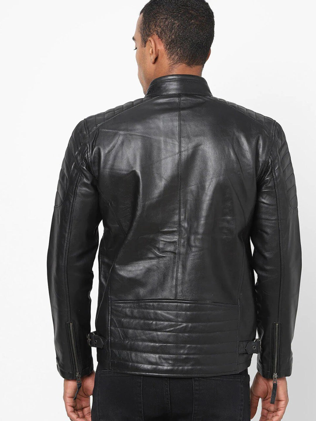 Men Leather Biker Jacket | QAWACH
