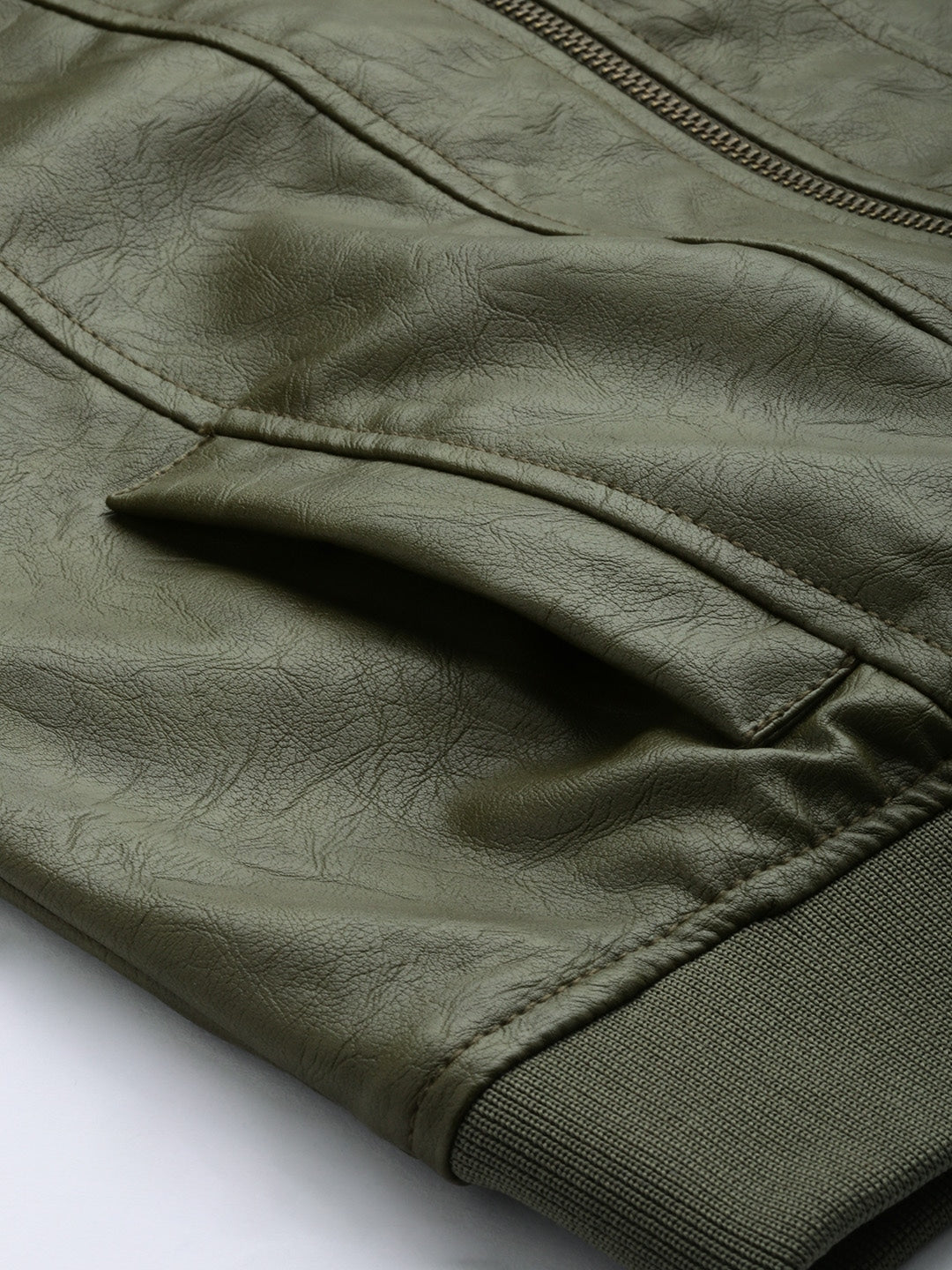 Women Olive Green Solid Lightweight Bomber Jacket | QAWACH