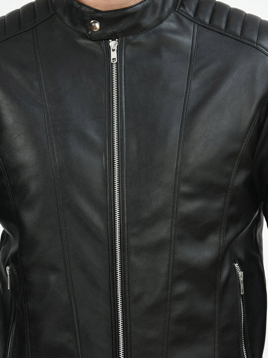 Shop Genuine Leather Biker Jacket online | QAWACH