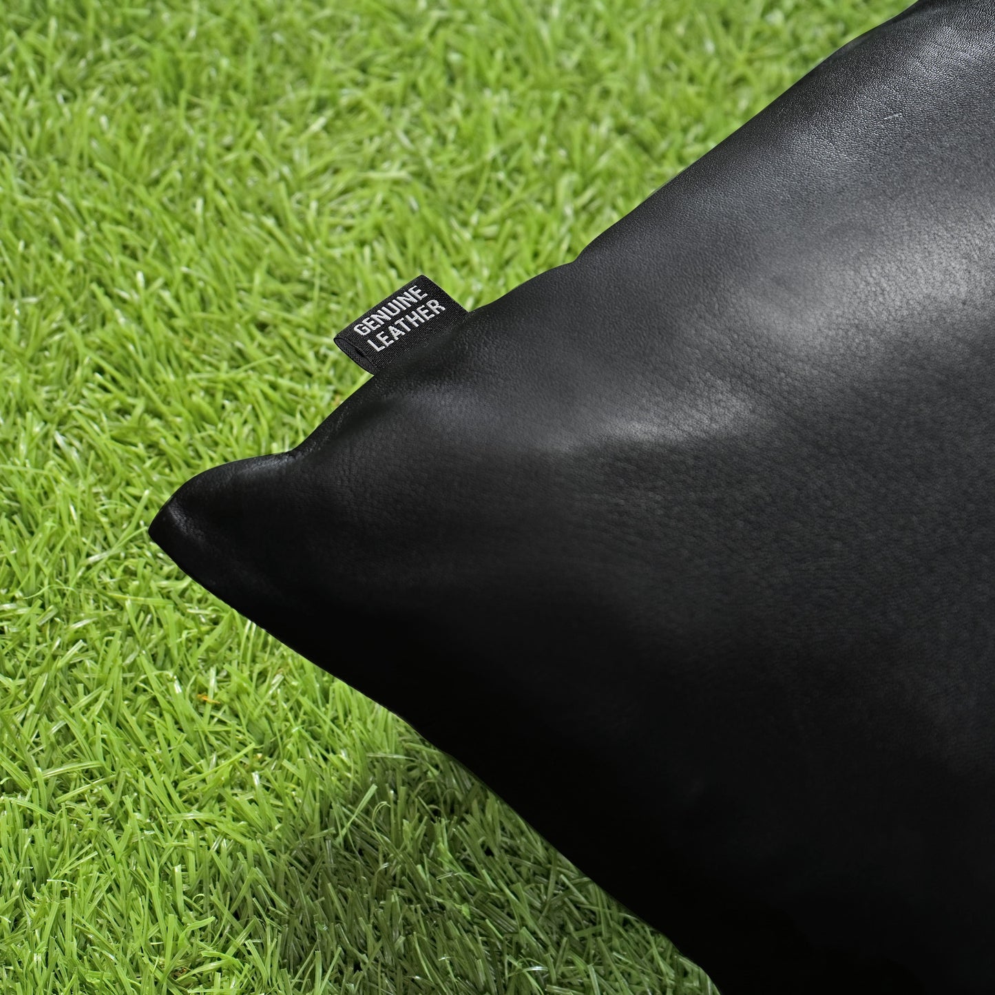 QAWACH Black Leather Pillow Cover