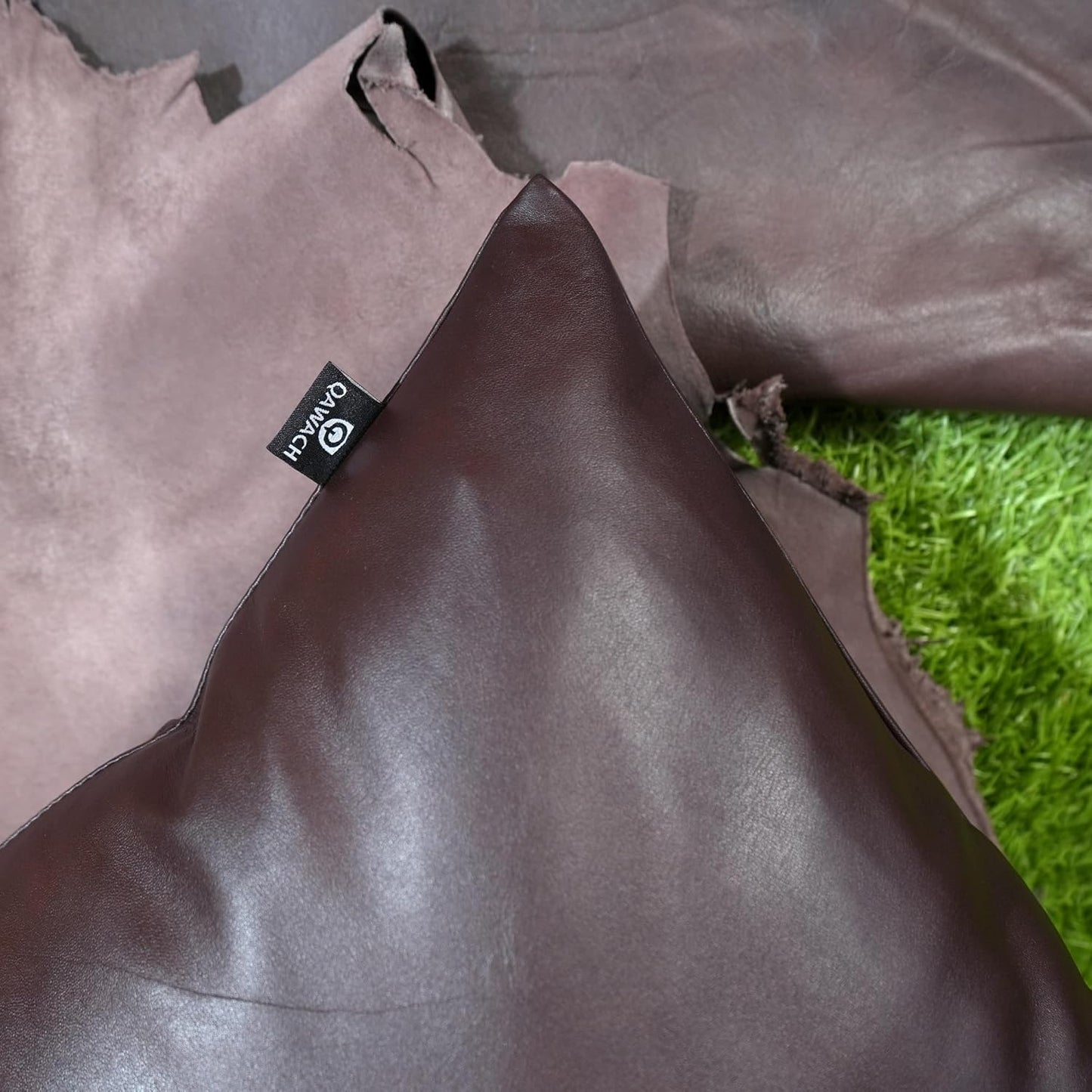 Dark Brown Leather Pillow Cover | QAWACH