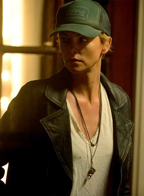 Charlize Theron Dark Places Leather Jacket