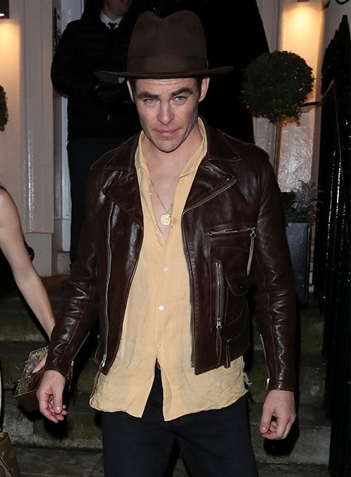 Chris Pine Leather Jacket #1