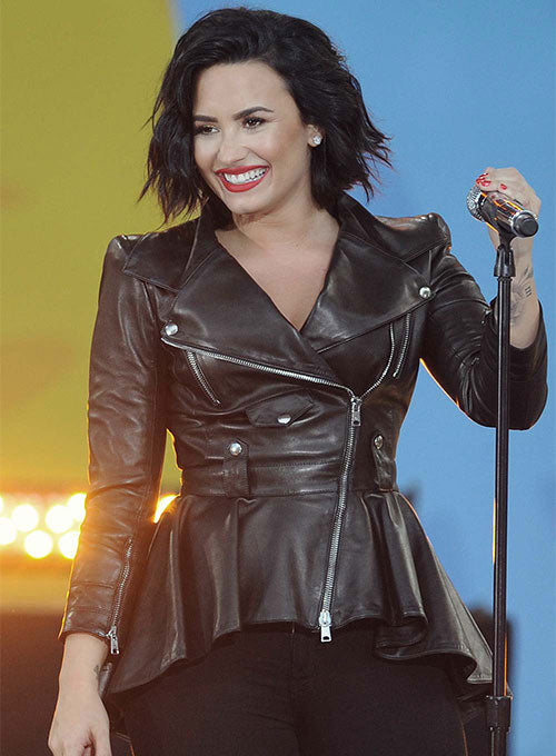 Demi Lovato Leather Jacket #2