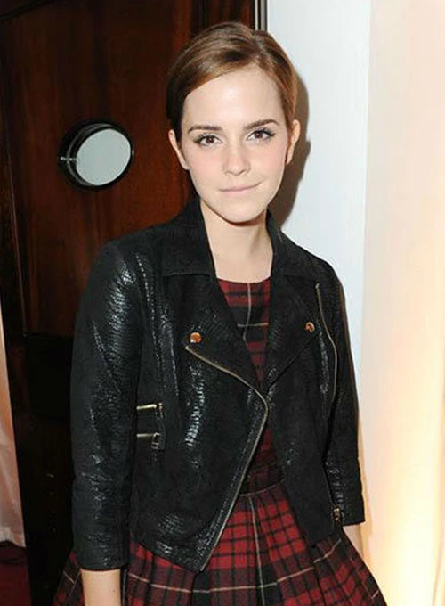 Emma Watson GQ Awards Leather Jacket