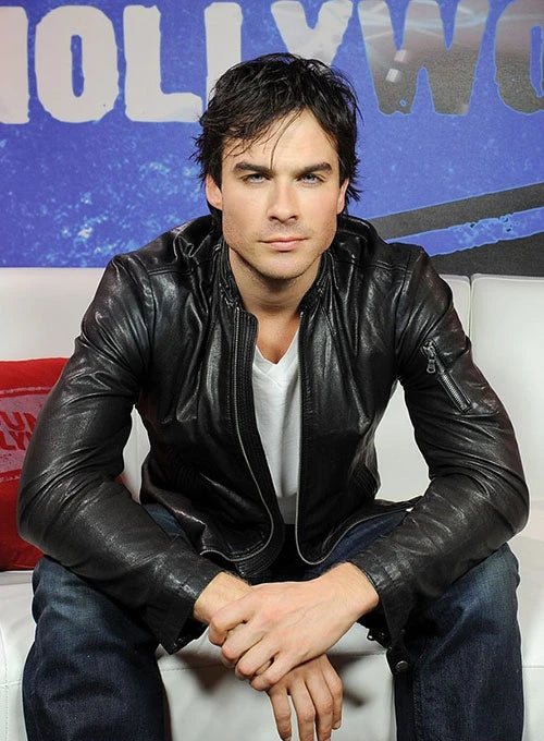 Ian Somerhalder Leather Jacket 1