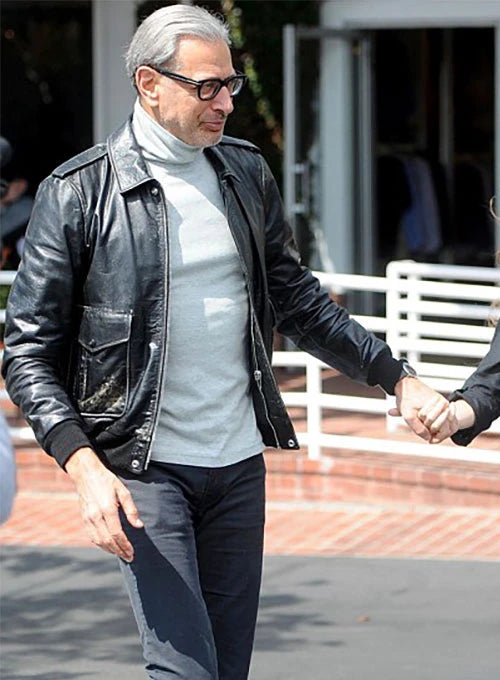Jeff Goldblum Leather Jacket #2