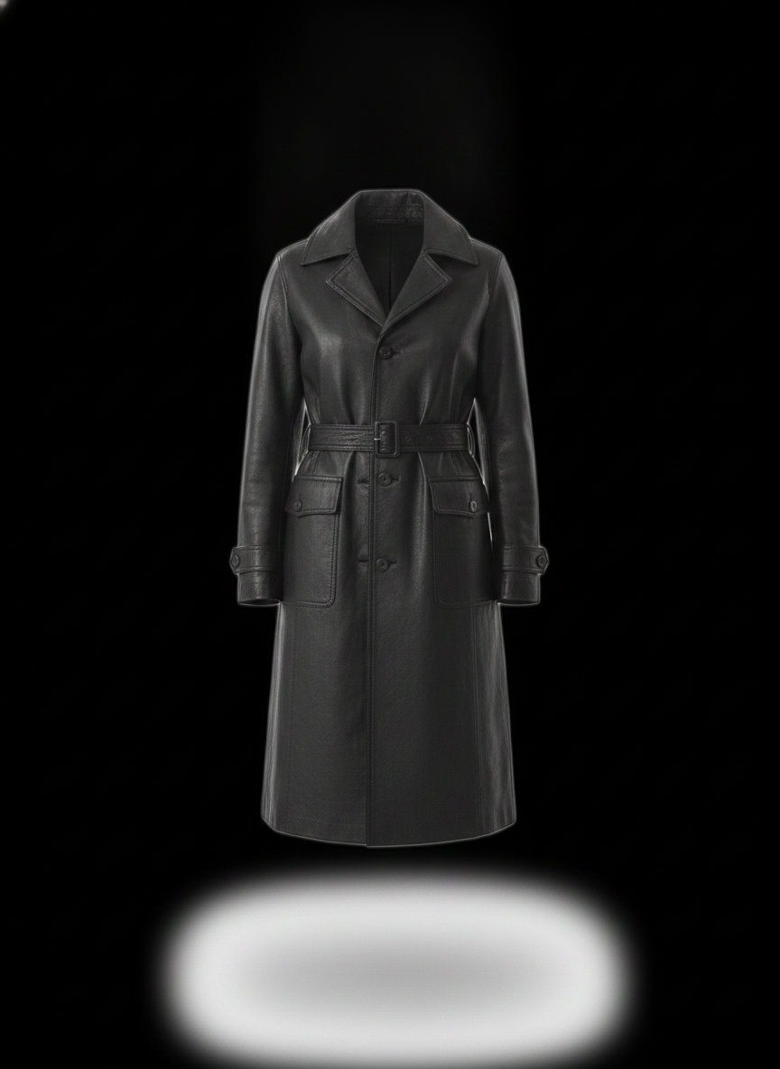 kim-kardashian-leather-long-coat - ghost_front