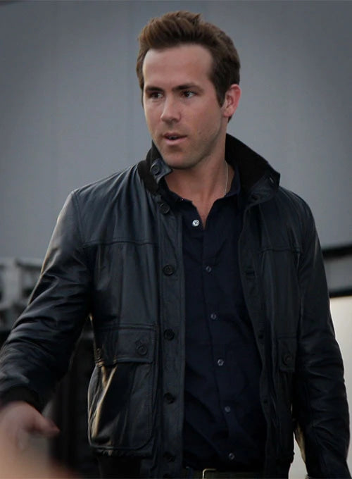 Ryan Reynolds Leather Jacket #4