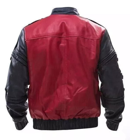 Qawach Marty McFly Back To The Future Part 2 Michael J.Fox Real Leather Jacket Lambskin