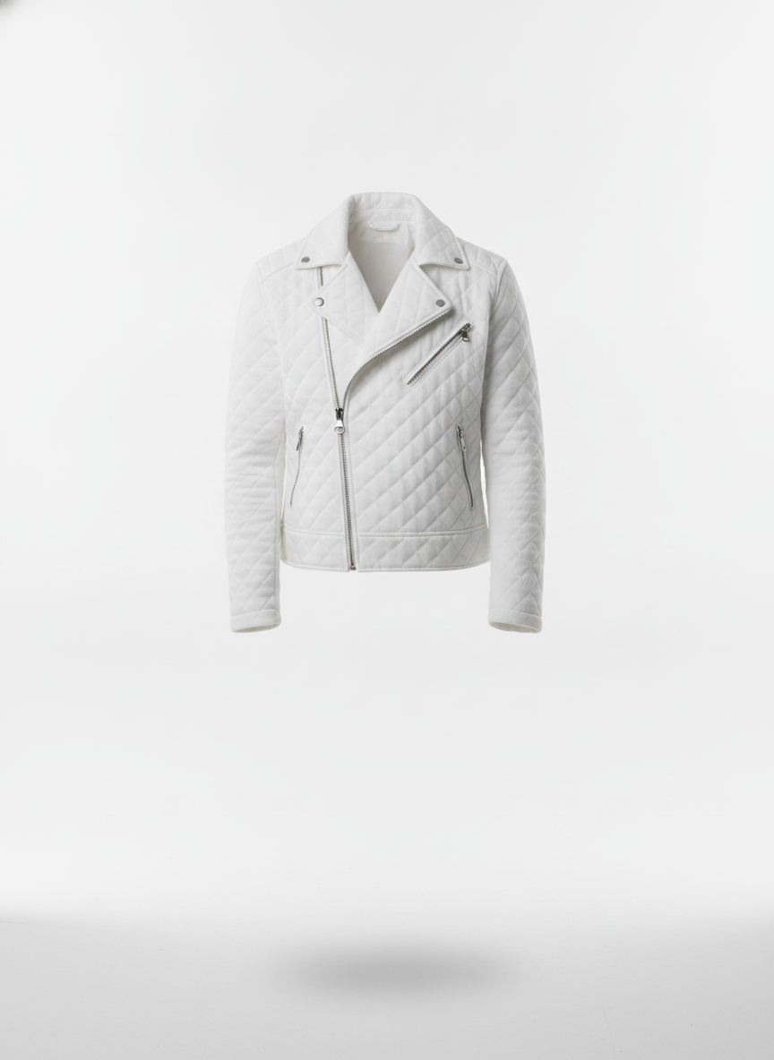 stand-collar-self-design-fleece-biker-jacket - ghost_front