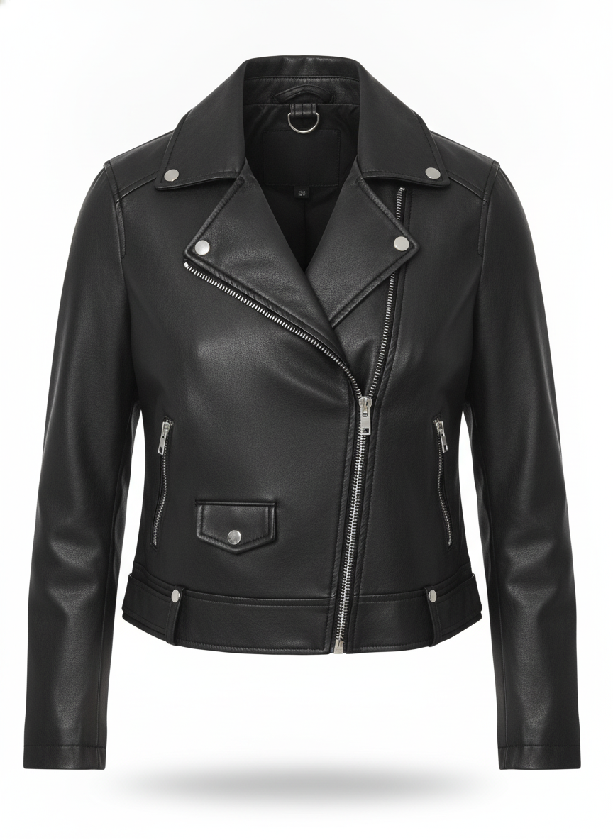 women-black-leather-crop-biker-jacket - ghost_front