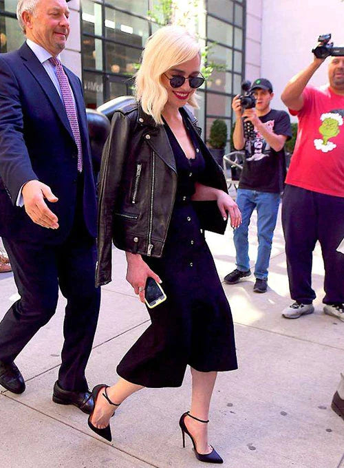 EMILIA CLARKE LEATHER JACKET