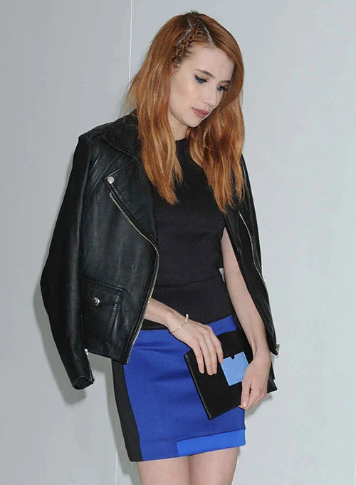 EMMA ROBERTS LEATHER JACKET