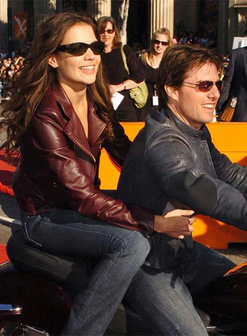 KATIE HOLMES LEATHER JACKET