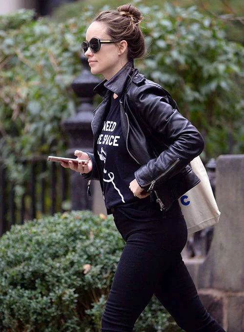 OLIVIA WILDE LEATHER JACKET