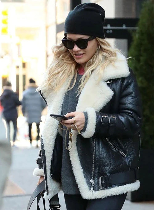 RITA ORA LEATHER JACKET STYLE #2