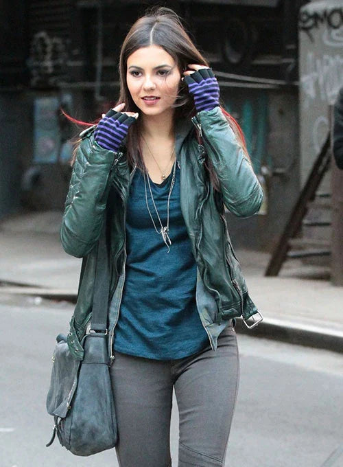 VICTORIA JUSTICE LEATHER JACKET