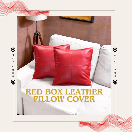 Product Review: Red Box Leather Pillow Cover by QAWACH