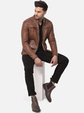 Men Genuine Leather Jacket | QAWACH