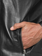 Men Leather Biker Jacket | QAWACH