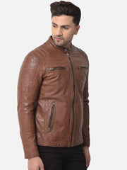 Men Genuine Leather Jacket | QAWACH
