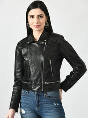 Lapel Collar Lightweight Leather Jacket | QAWACH