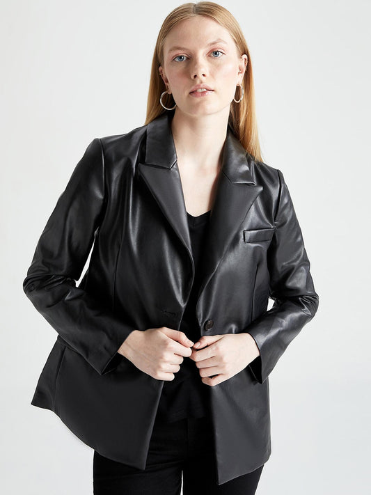 Women Black Genuine Leather Jacket | QAWACH