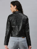 Women Genuine Leather Biker Jacket