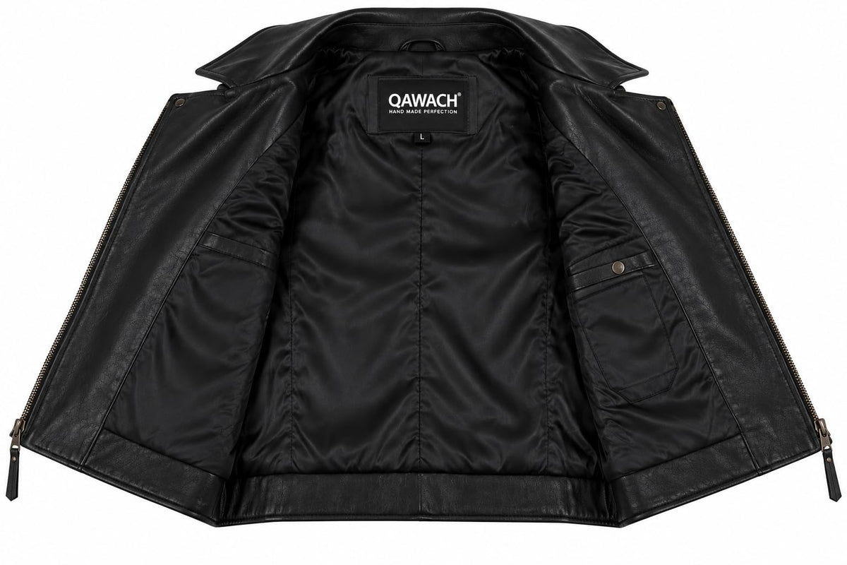 Women's Jennifer leather motorcycle jacket in black