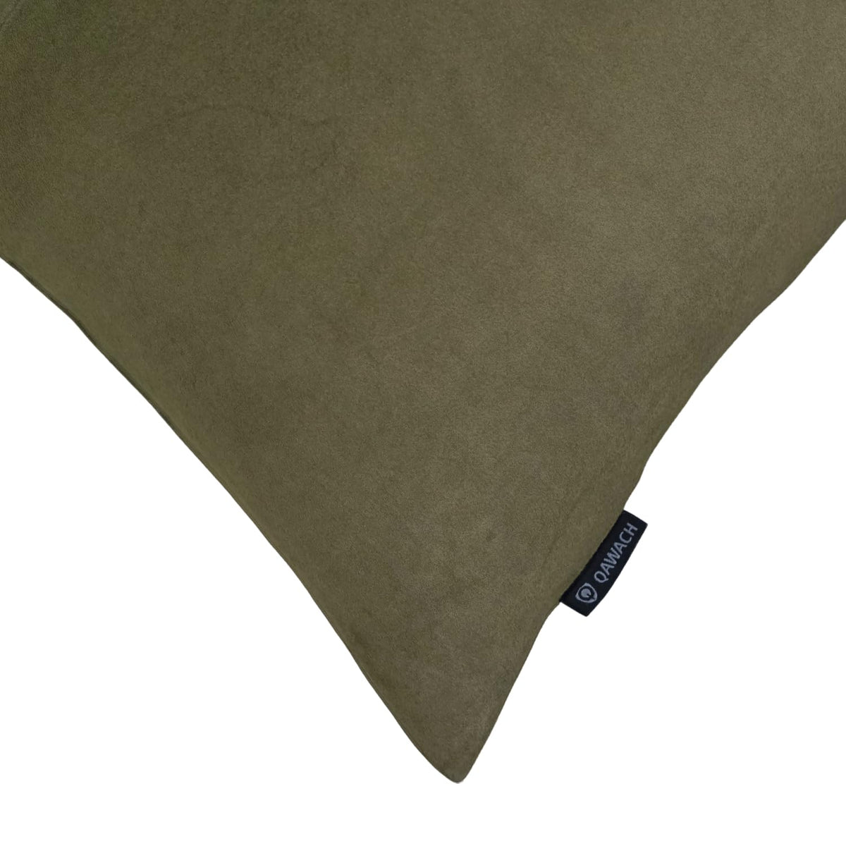 Lambskin leather and suede pillow cover