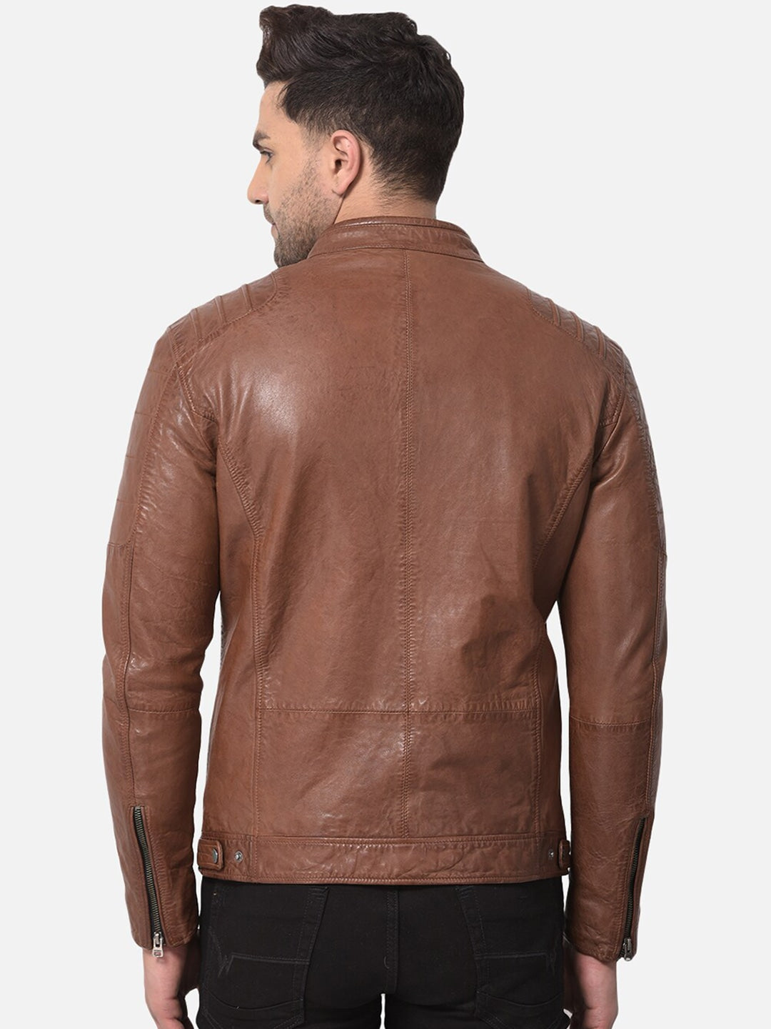 Men Genuine Leather Jacket | QAWACH