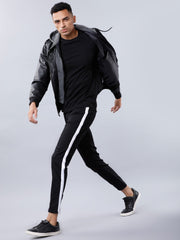 Shop Men Black Lightweight Biker Jacket | QAWACH