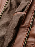 Men Leather Jacket Brown | QAWACH
