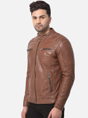 Men Genuine Leather Jacket | QAWACH