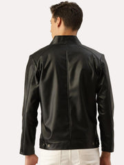 Men Black Leather Lightweight Jacket Online | QAWACH