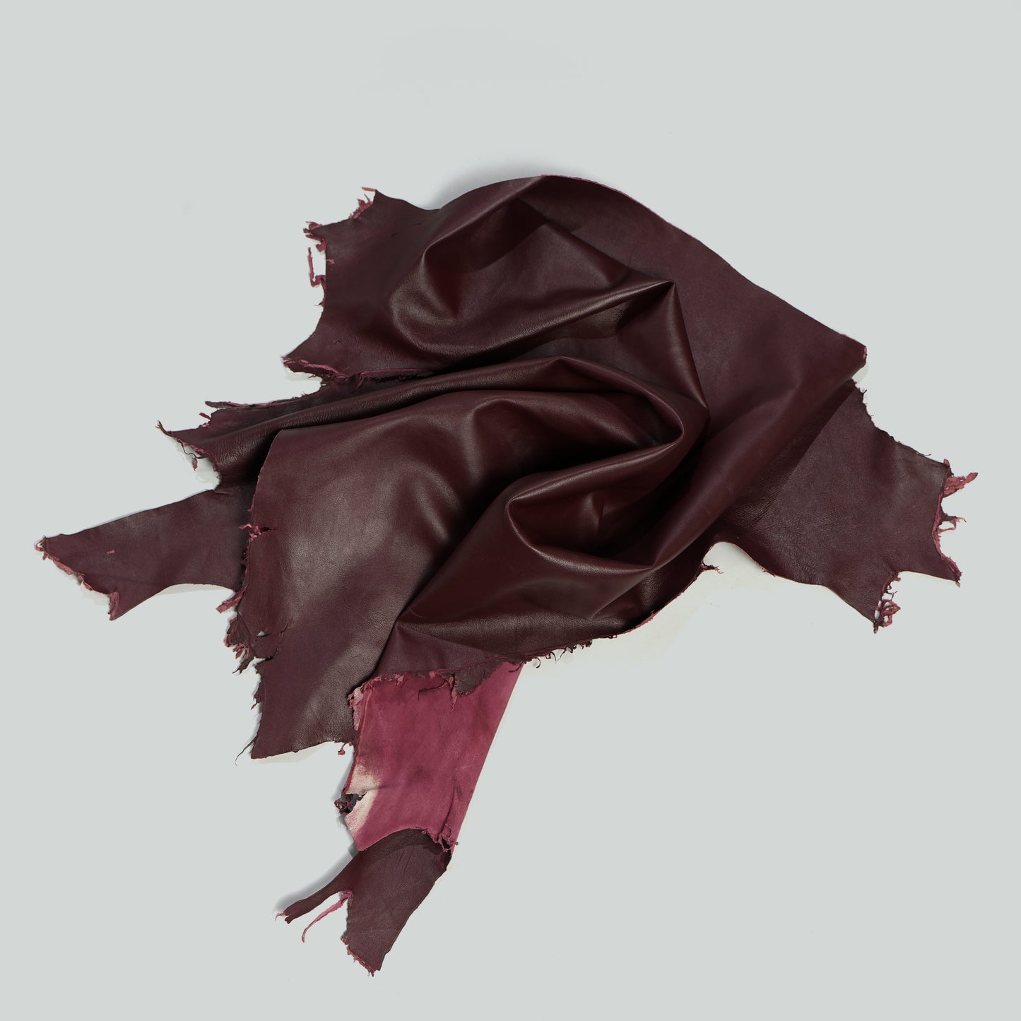 Qawach Real Lambskin Skins Hide Leather SOFT PREMIUM Hide Burgundy Napa 6sqf 0.6mm