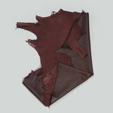 Qawach Real Lambskin Skin Hides Leather SOFT PREMIUM BURNT WINE Each Skin 6+sqf