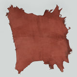 Qawach Lambskin Skin Hides Leather SOFT PREMIUM Burnt Maroon Each Skin 6+sqf