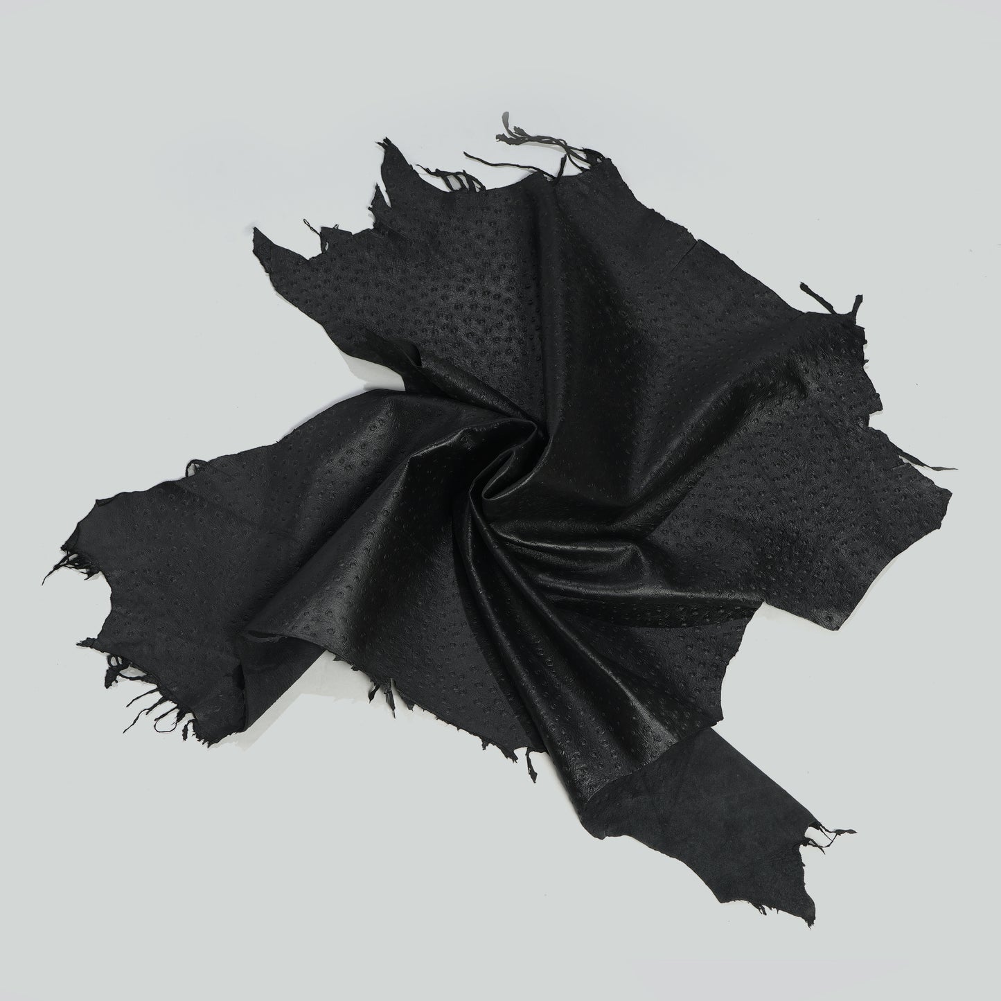 Qawach Real Lambskin Skins hides Leather SOFT PREMIUM Black Ostrich 6+sqf