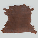 Qawach Real Napa Skin Hides Leather SOFT PREMIUM Spanish Brown Each Skin 5-6+sqf