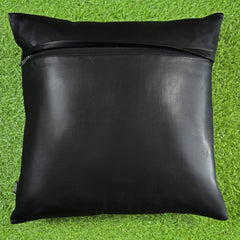 Black Leather Pillow Cover | QAWACH
