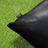 Black Leather Pillow Cover | QAWACH