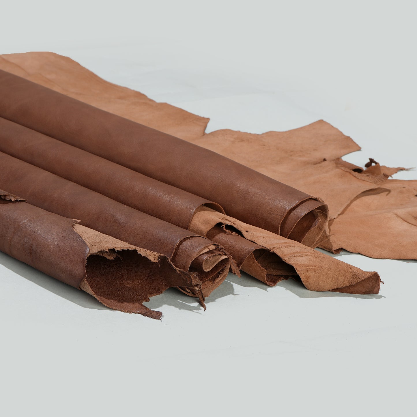 Qawach Real Lambskin skin Hides Leather SOFT PREMIUM TAN CRUNCH Each Skin 6+sqf