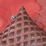 Shop Maroon Quilted Leather Pillow Cover | QAWACH