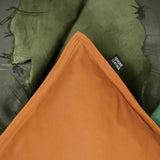 QAWACH Mustard Flavia Box Genuine Leather Pillow Cover |