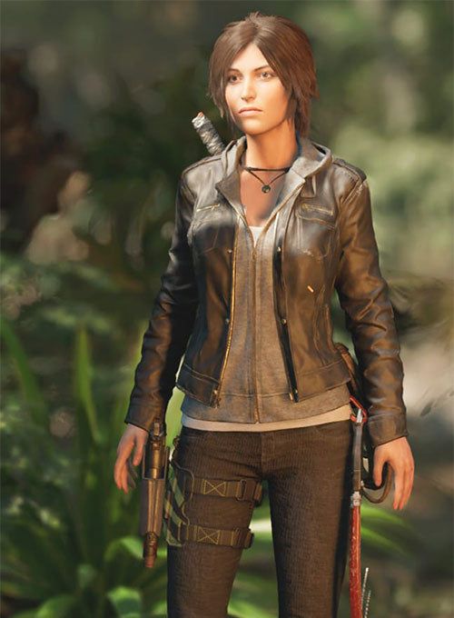 Alicia Vikander Lara Croft Tom Raider Leather Jacket