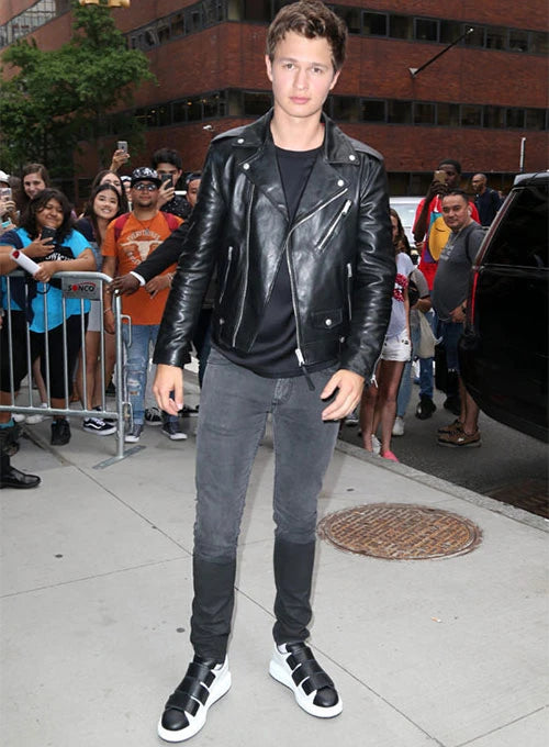 Ansel Elgort Leather Jacket #2